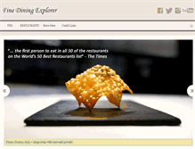 Tablet Screenshot of finediningexplorer.com
